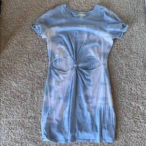 LA Hearts blue rye dye mini dress